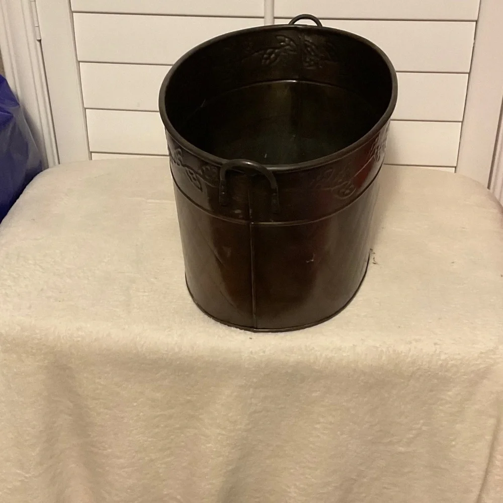 Decorative Brown Metal Basket